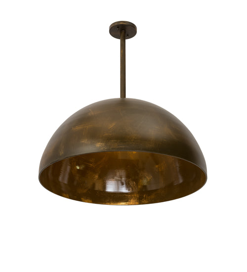 Meyda Lighting Gravity 26" Antique Brass Matte & Gloss Pendant Light