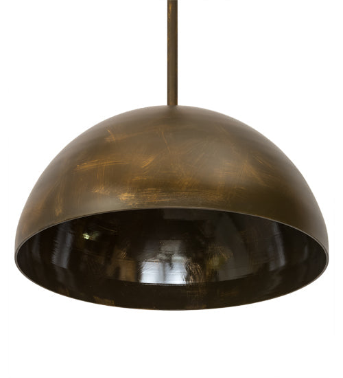 Meyda Lighting Gravity 26" Antique Brass Matte & Gloss Pendant Light