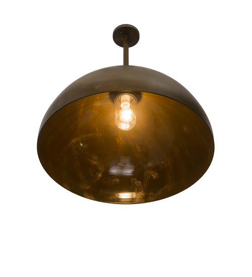 Meyda Lighting Gravity 26" Antique Brass Matte & Gloss Pendant Light
