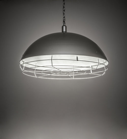 Meyda Lighting Gravity 30" 6-Light Galvanized Silver Golpe Pendant Light