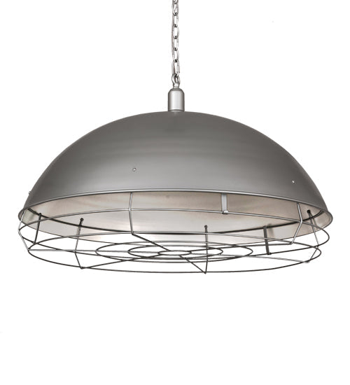 Meyda Lighting Gravity 30" 6-Light Galvanized Silver Golpe Pendant Light