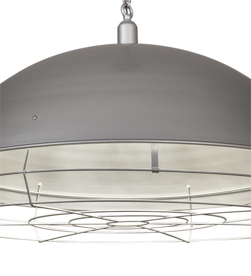 Meyda Lighting Gravity 30" 6-Light Galvanized Silver Golpe Pendant Light