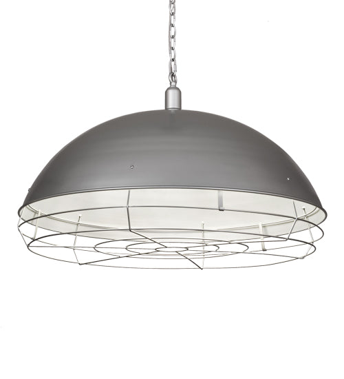 Meyda Lighting Gravity 30" 6-Light Galvanized Silver Golpe Pendant Light