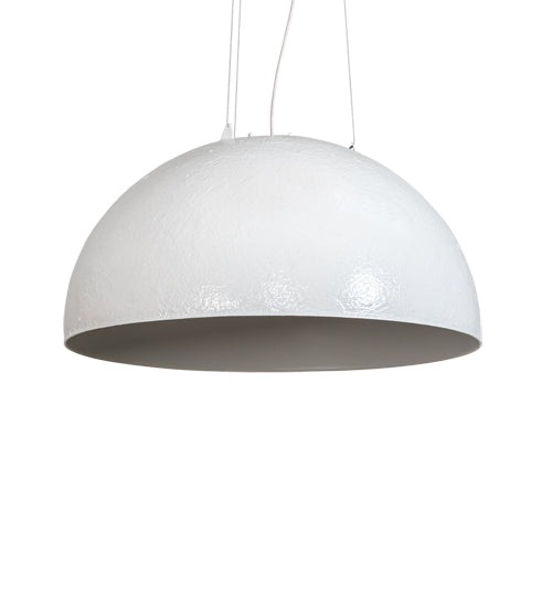 Meyda Lighting Gravity 32" Nickel Pendant Light With White Shade