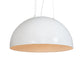 Meyda Lighting Gravity 32" Nickel Pendant Light With White Shade