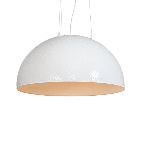 Meyda Lighting Gravity 32" Nickel Pendant Light With White Shade
