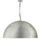Meyda Lighting Gravity 36" Brushed Aluminum Pendant Light With Red Shade Glass