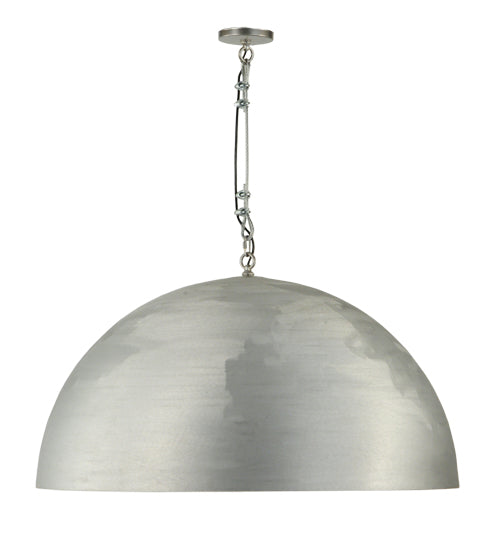 Meyda Lighting Gravity 36" Brushed Aluminum Pendant Light With Red Shade Glass