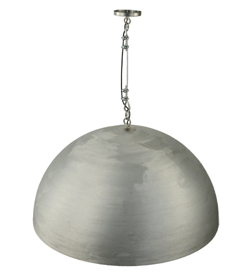 Meyda Lighting Gravity 36" Brushed Aluminum Pendant Light With Red Shade Glass