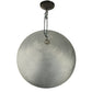 Meyda Lighting Gravity 36" Brushed Aluminum Pendant Light With Red Shade Glass