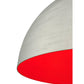 Meyda Lighting Gravity 36" Brushed Aluminum Pendant Light With Red Shade Glass