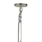 Meyda Lighting Gravity 36" Brushed Aluminum Pendant Light With Red Shade Glass