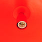 Meyda Lighting Gravity 36" Brushed Aluminum Pendant Light With Red Shade Glass