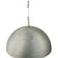 Meyda Lighting Gravity 36" Brushed Aluminum Pendant Light With White Red Shade Glass