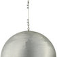 Meyda Lighting Gravity 36" Brushed Aluminum Pendant Light With White Red Shade Glass