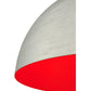 Meyda Lighting Gravity 36" Brushed Aluminum Pendant Light With White Red Shade Glass