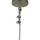 Meyda Lighting Gravity 36" Brushed Aluminum Pendant Light With White Red Shade Glass