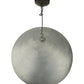 Meyda Lighting Gravity 36" Brushed Aluminum Pendant Light With White Red Shade Glass