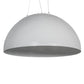 Meyda Lighting Gravity 36" Matte White & Nickel Pendant Light With Pewter White Shade