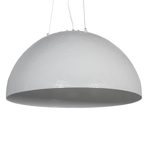 Meyda Lighting Gravity 36" Matte White & Nickel Pendant Light With Pewter White Shade