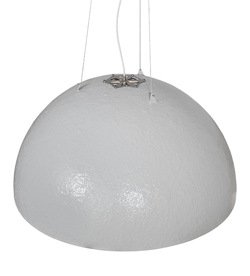 Meyda Lighting Gravity 36" Matte White & Nickel Pendant Light With Pewter White Shade