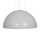 Meyda Lighting Gravity 36" Matte White & Nickel Pendant Light With Pewter White Shade