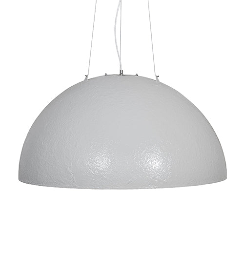 Meyda Lighting Gravity 36" Matte White & Nickel Pendant Light With Pewter White Shade