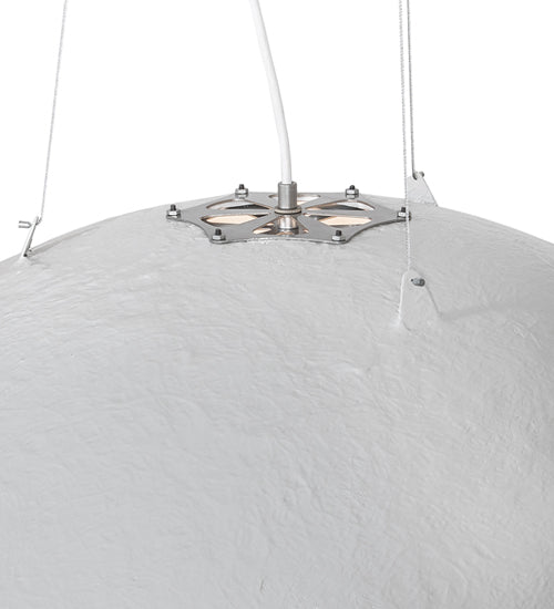 Meyda Lighting Gravity 36" Matte White & Nickel Pendant Light With Pewter White Shade