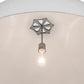 Meyda Lighting Gravity 36" Matte White & Nickel Pendant Light With Pewter White Shade