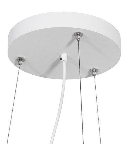 Meyda Lighting Gravity 36" Matte White & Nickel Pendant Light With Pewter White Shade