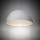 Meyda Lighting Gravity 36" Nickel Pendant Light With White Shade