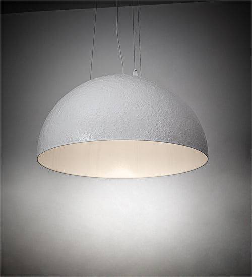 Meyda Lighting Gravity 36" Nickel Pendant Light With White Shade