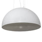 Meyda Lighting Gravity 36" Nickel Pendant Light With White Shade