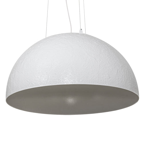 Meyda Lighting Gravity 36" Nickel Pendant Light With White Shade