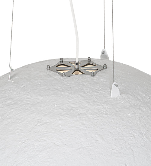 Meyda Lighting Gravity 36" Nickel Pendant Light With White Shade