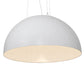 Meyda Lighting Gravity 36" Nickel Pendant Light With White Shade