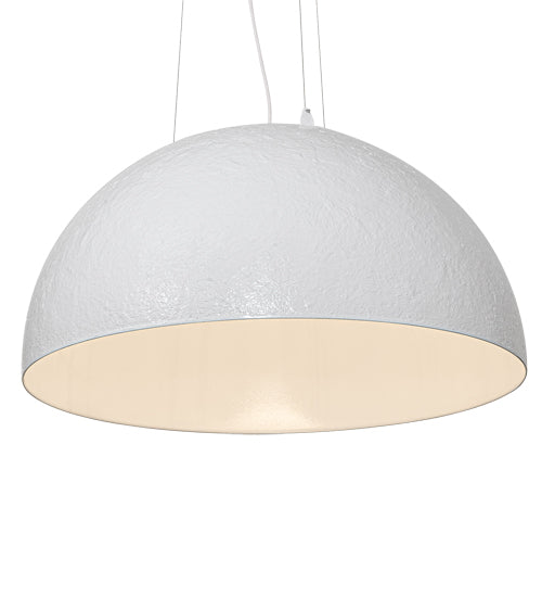 Meyda Lighting Gravity 36" Nickel Pendant Light With White Shade