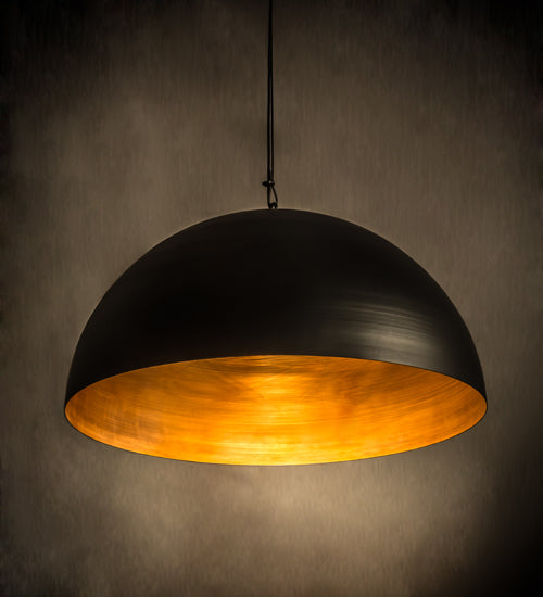Meyda Lighting Gravity 36" Solar Black & Vintage Copper Pendant Light