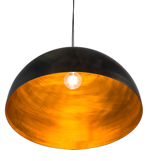 Meyda Lighting Gravity 36" Solar Black & Vintage Copper Pendant Light