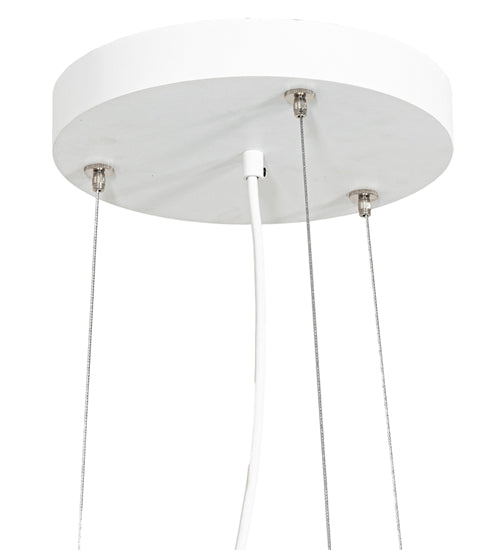 Meyda Lighting Gravity 48" Nickel & Matte White Pendant Light With White Shade