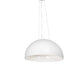 Meyda Lighting Gravity 48" Nickel & Matte White Pendant Light With White Shade