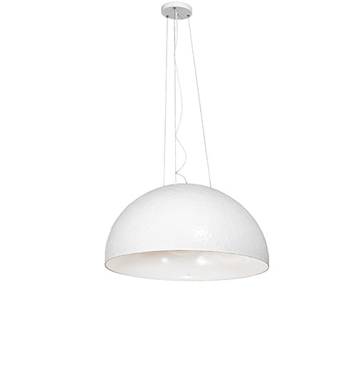 Meyda Lighting Gravity 48" Nickel & Matte White Pendant Light With White Shade
