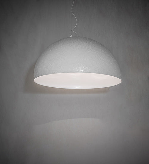 Meyda Lighting Gravity 48" Nickel & Matte White Pendant Light With White Shade