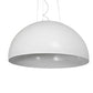 Meyda Lighting Gravity 48" Nickel & Matte White Pendant Light With White Shade