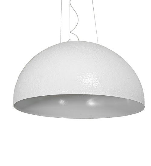Meyda Lighting Gravity 48" Nickel & Matte White Pendant Light With White Shade