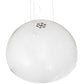 Meyda Lighting Gravity 48" Nickel & Matte White Pendant Light With White Shade