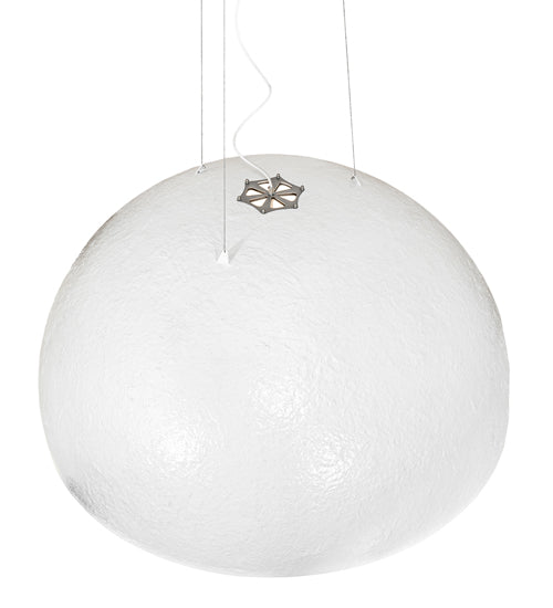 Meyda Lighting Gravity 48" Nickel & Matte White Pendant Light With White Shade