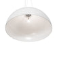 Meyda Lighting Gravity 48" Nickel & Matte White Pendant Light With White Shade