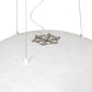 Meyda Lighting Gravity 48" Nickel & Matte White Pendant Light With White Shade