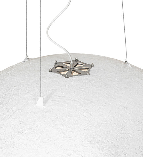 Meyda Lighting Gravity 48" Nickel & Matte White Pendant Light With White Shade